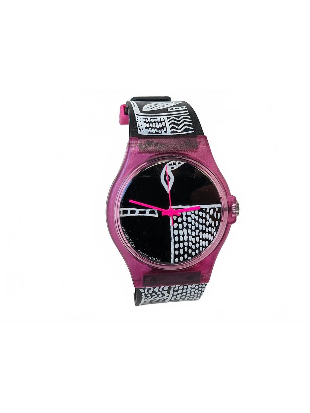 Mondaine M-Watch Swiss Analog Resin Quartz Watch Switzerland